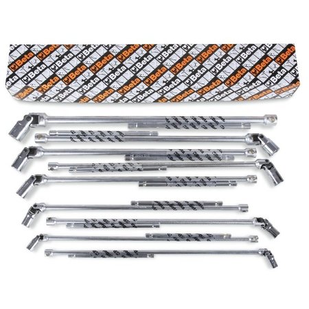 BETA 10 piece Sliding T-handle wrench set, 6pt swivel socket 7, 8, 10, 11, 12, 13, 14, 15, 17, 19 mm 009520080